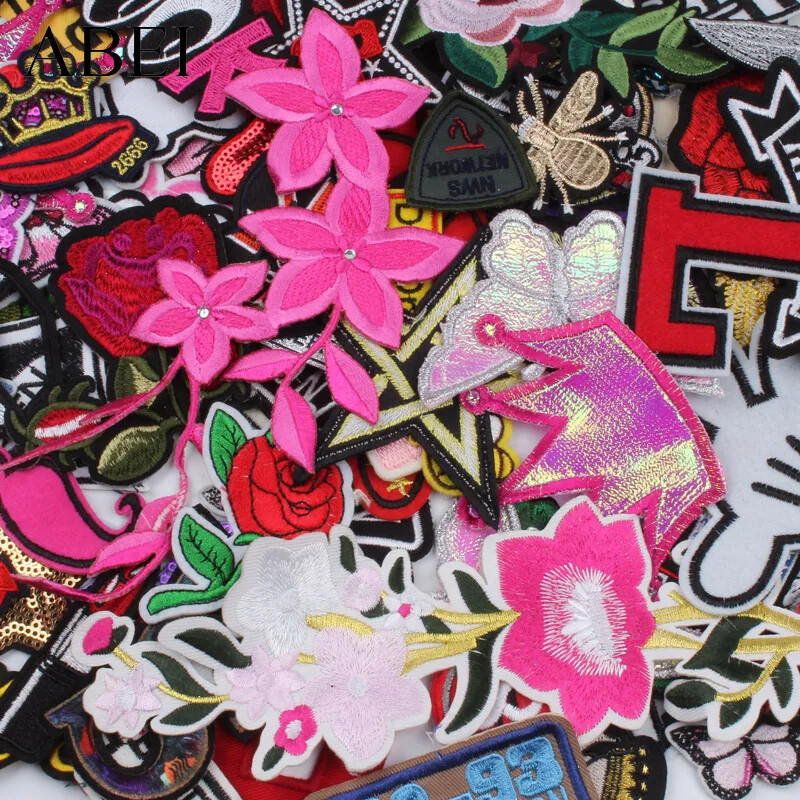 20pcs/lot Random Cartoon Animal Flower Patch Sew On Kids Clothing