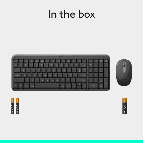 Logitech Bluetooth Compact Combo - Black: Dome Switch, Full Size