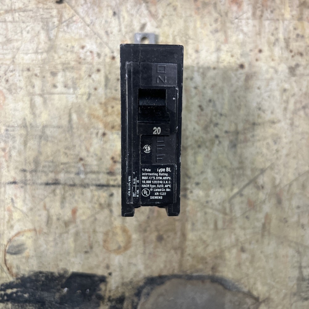 Siemens B120 1 Pole Type BL 20A Circuit Breaker