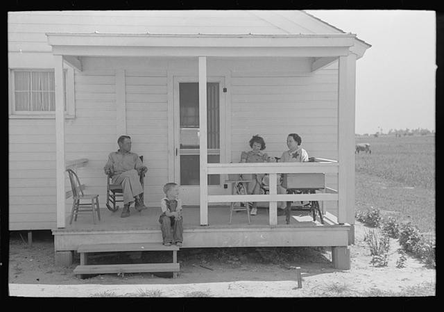 Photo:Southeast Missouri Farms 1938 FSA Family on New Home Porch