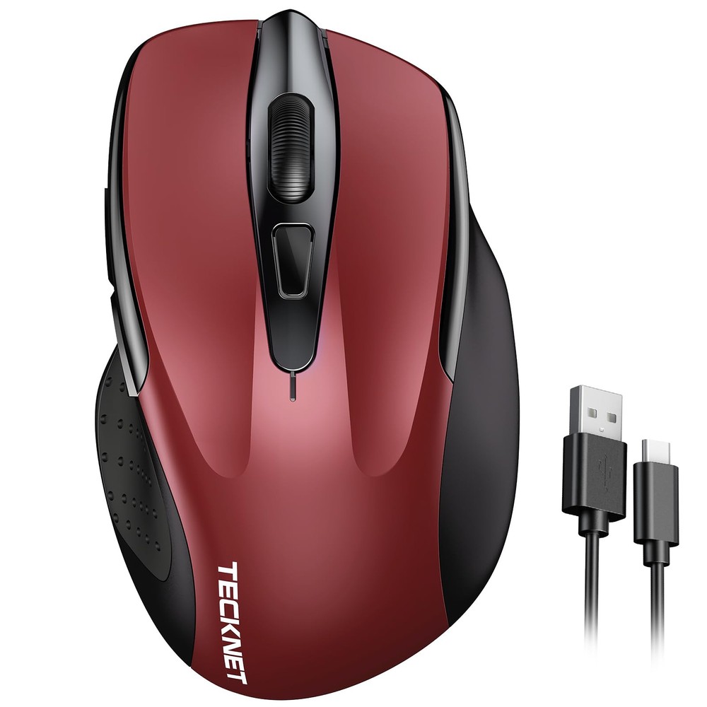 Rechargeable Wireless Mouse, 2.4G Silent Mouse, Quiet Click, 6 Adjustable 480...