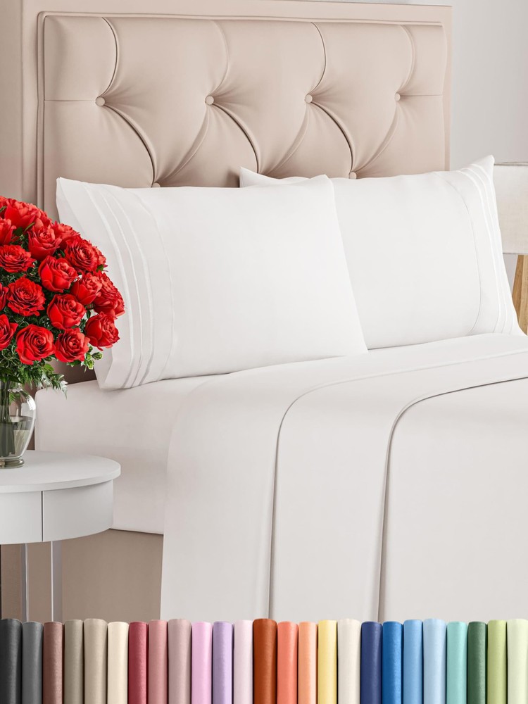 Queen Size 4-Piece Cooling Breathable Comfy Bed Sheet Set by Ho