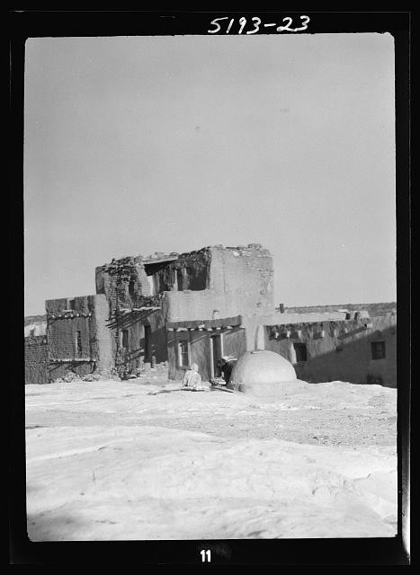 Photo:Acoma New Mexico 1900s Pueblo Adobe Buildings View