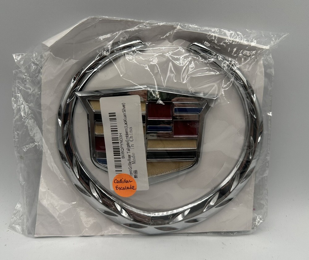 Replacement Escalade Rear Tailgate & Grill Emblem Crest & Wreath New Sealed