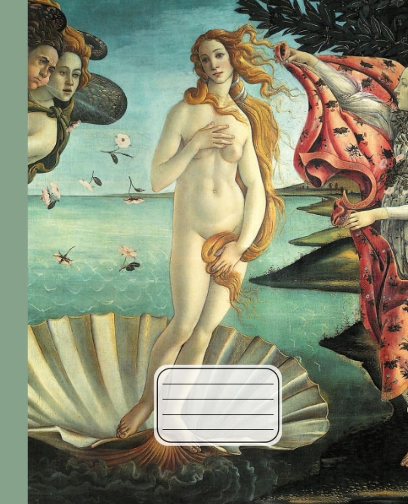 Composition Notebook Wide College Ruled: Sandro Botticelli, The Birth of Venus I