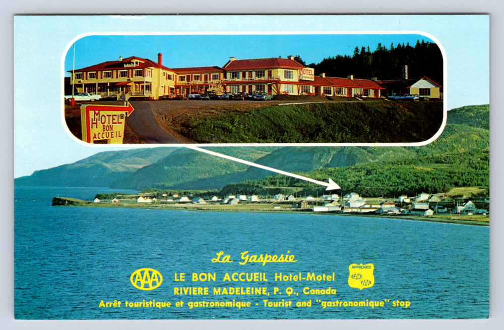 Vintage Postcard La Gaspesie Riviere Madeilne P.Q. Canada