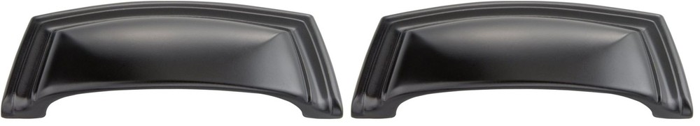 Hickory Hardware P3072-MB Encore Cabinet Cup Pull, 3.78-Inch, Matte Black (Pa...