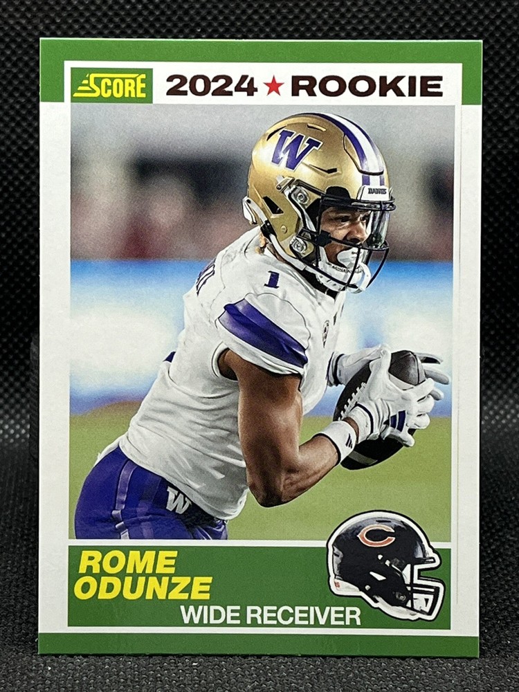 2024 Score Football Rome Odunze 35th ANNIVERSARY ROOKIE #6 Chicago Bears RC