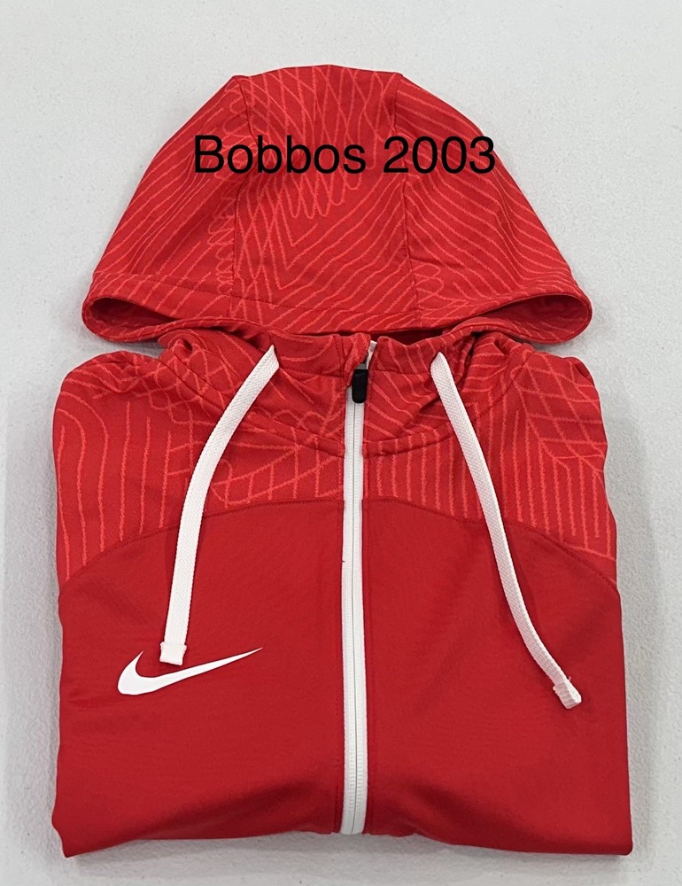 Nike Women's Dri-Fit Slim Fit Full Zip Hoodie Sweater, Red, Size M