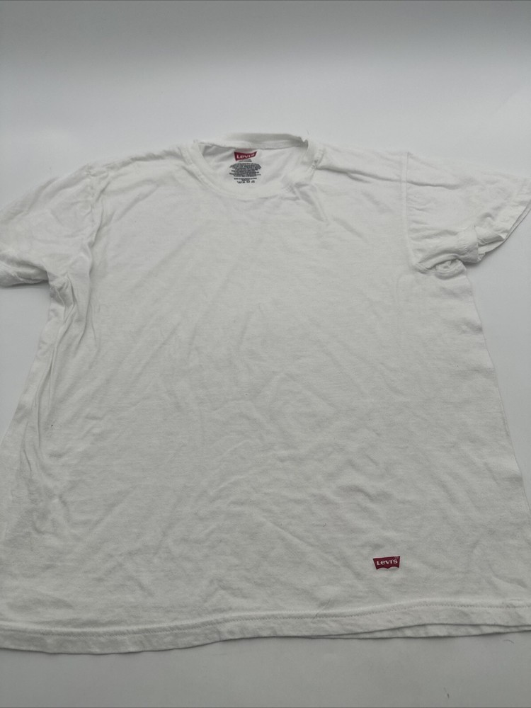 Levi’s T-Shirt Women Large White Solid Logo..#20288