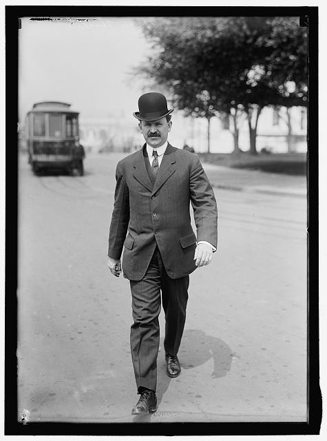 Henry F. Hollis New Hampshire Senator 1913 Man Walking Streetcar 1910s