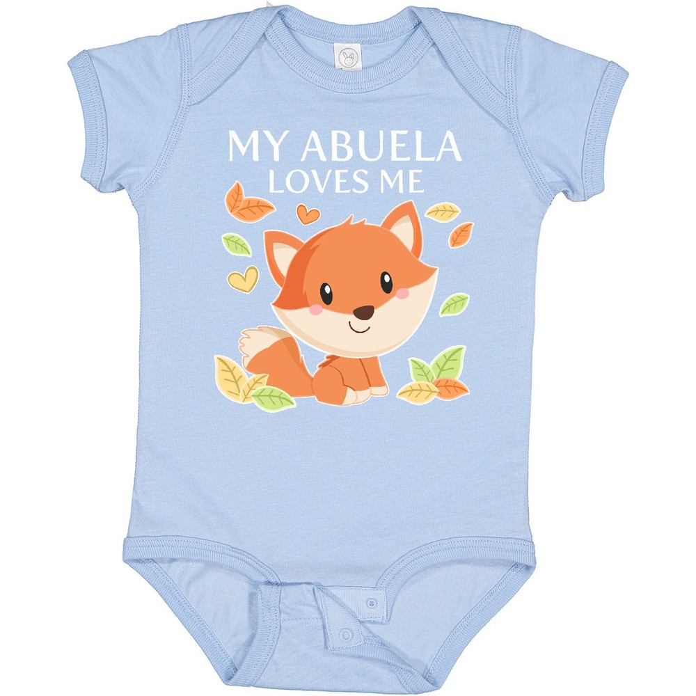 Inktastic My Abuela Loves Me- Little Fox Baby Bodysuit Family Foxes Grandma New-image