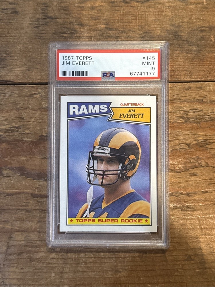 1987 Topps Jim Everett #145 PSA 9 MINT Rookie Card RC Rams