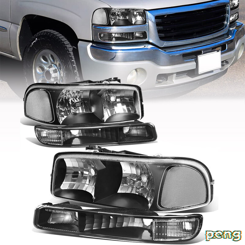 For 1999-2007 GMC Sierra Yukon Xl Housing Clear Corner Headlight Bumper Lamps