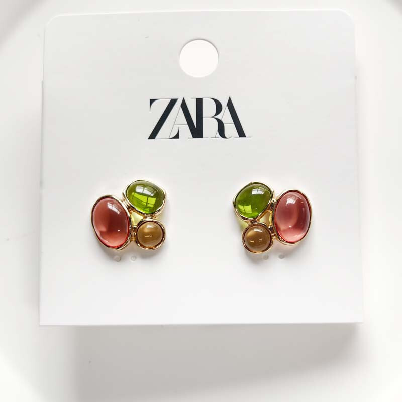 New Zara Jelly Acylic Stud Earrings Gift Fashion Women Party Holiday Jewelry