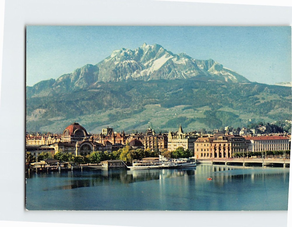 Postcard Lucerne and Mount Pilatus Lucerne Switzerland