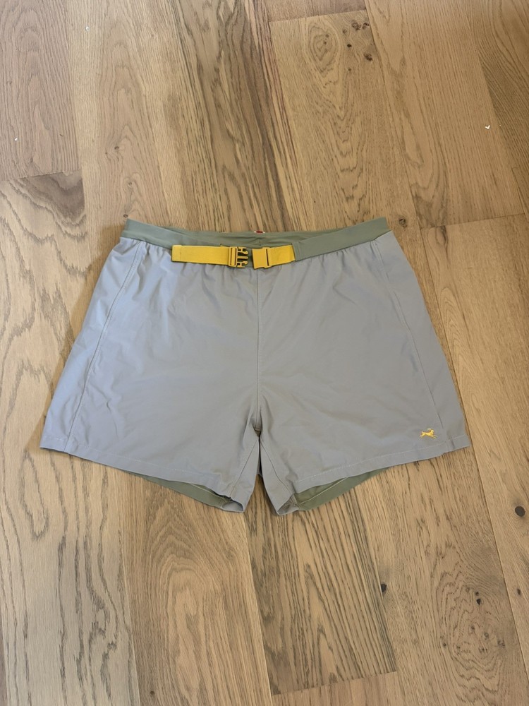 Tracksmith Lined Running Shorts Men’s Medium Sage Gray Trail Off Roads 5” Inseam