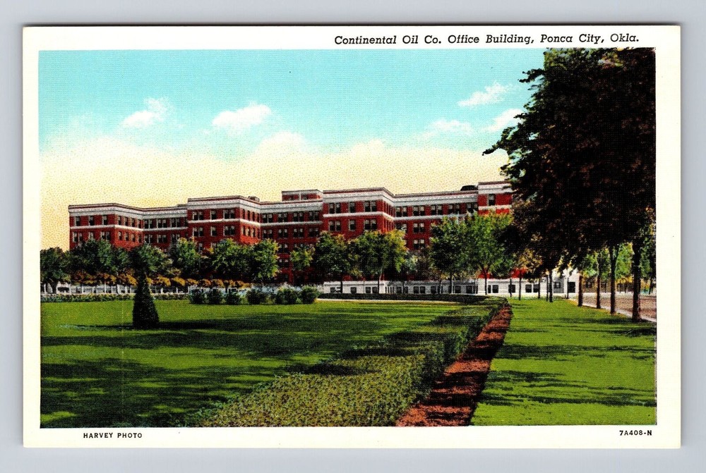 Ponca City OK-Oklahoma Continental Oil Company Office Building Vintage Postcard