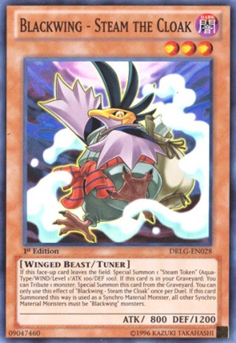 Blackwing Steam the Cloak DRLG-EN028 Super Rare Unlimited NM Yugioh Card