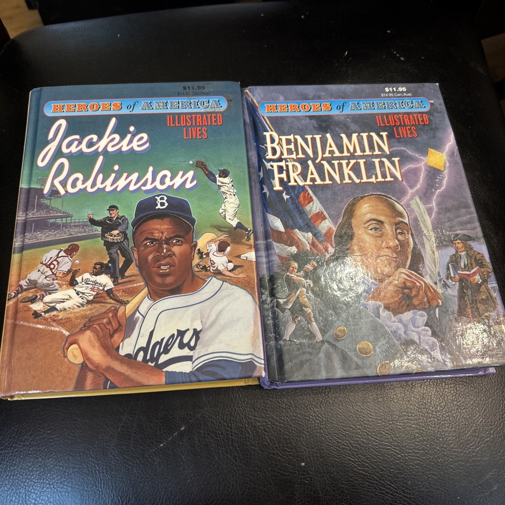Set of Two Heroes of America Books - Jackie Robinson And Benjamin Franklin