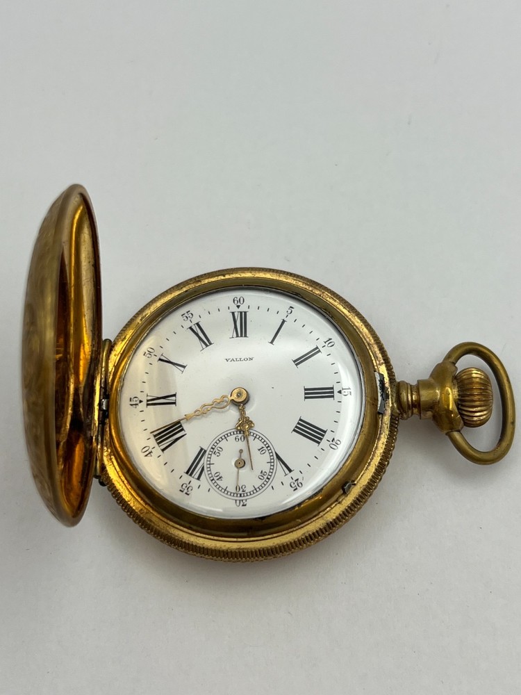 Vintage Swiss Vallon GF Pocket Watch Lever Set Non-Running
