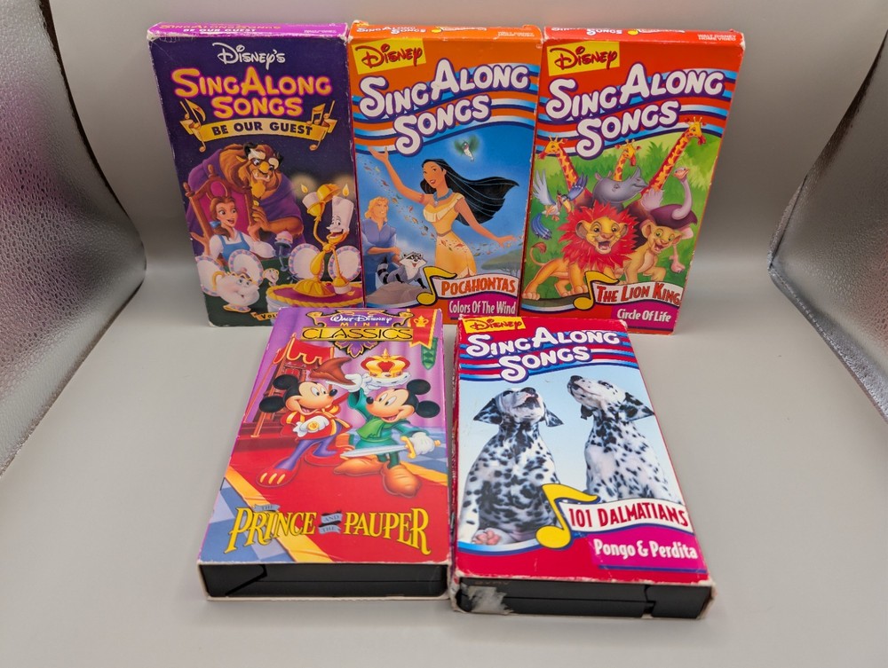 Disney Sing Along Songs & Mini Classic VHS Lot Of 5