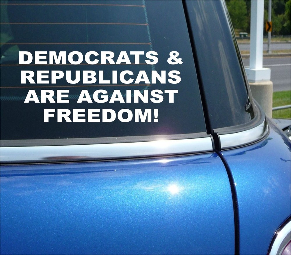 Democrat Republican Anti-Freedom Sticker Decal for Car Truck Wall Window