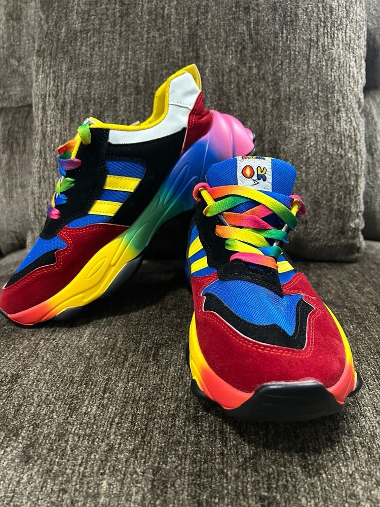 Multicolor Rainbow Chunky Fashion Sneakers Men’s Size 9 Lace-Up New without tags