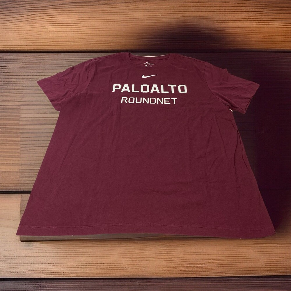 Nike Paloalto Roundnet Bucks XL Burgundy Short Sleeve Tee for Men