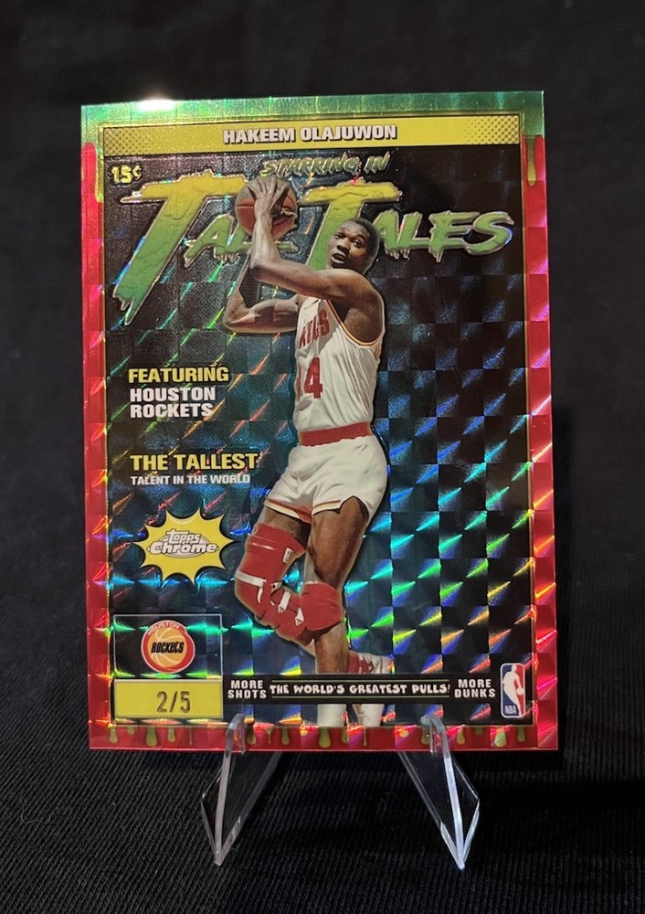 2025-26 Topps Chrome - Tall Tales HAKEEM OLAJUWON Red Refractor /5 COLOR MATCH