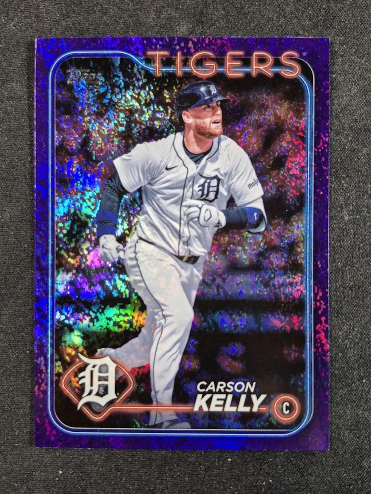 2024 Topps Update Purple Shimmer Holo Foil  #US195 Carson Kelly /799 Tigers