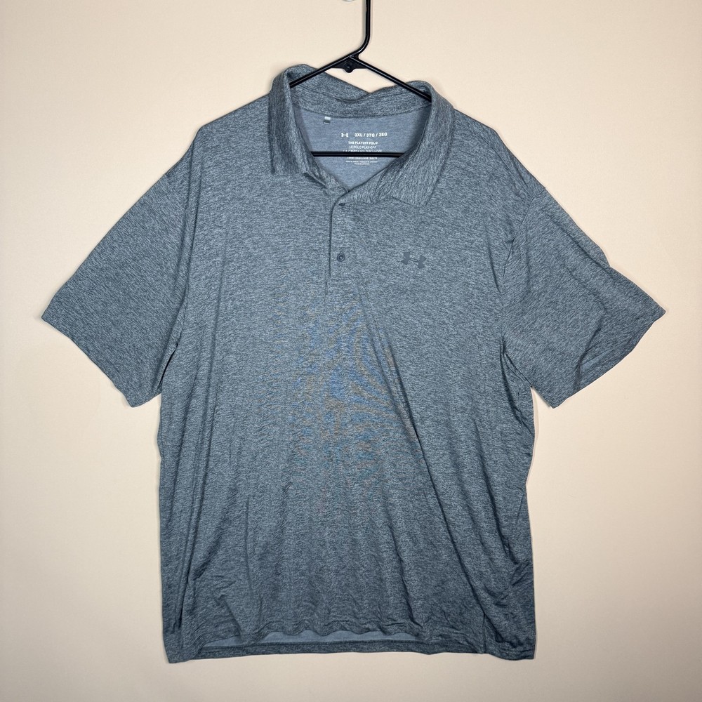 Under Armour The Playoff Polo Grey Performance Stretch Men's Size 3XL XXXL