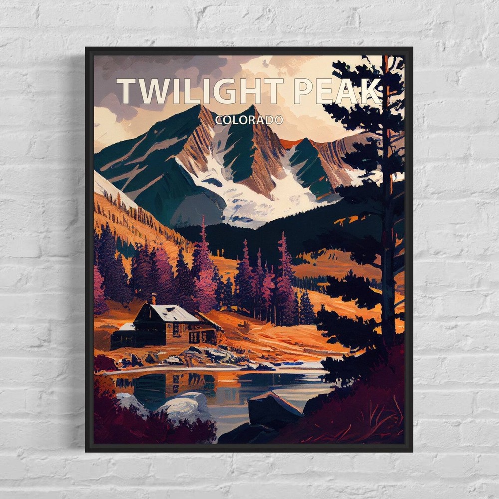 Twilight Peak Colorado Art Print Twilight Peak Wall Art Painting Twilight Peak