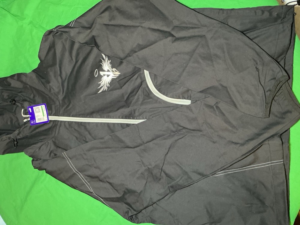 Puma Essential Mens LARGE Melo X Toxic Dime Full Zip Jacket 2.0 Black 622881-01