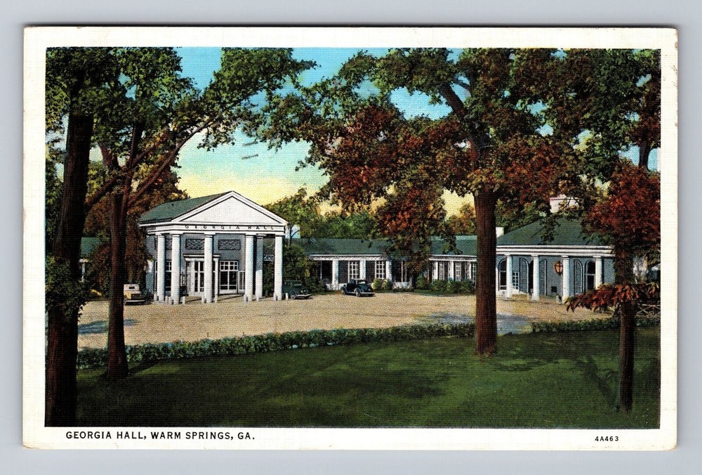 Warm Springs GA-Georgia Georgia Hall Vintage Postcard