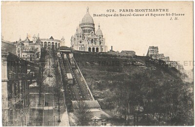 Sacre Coeur Basilica Postcard c1910 Paris France