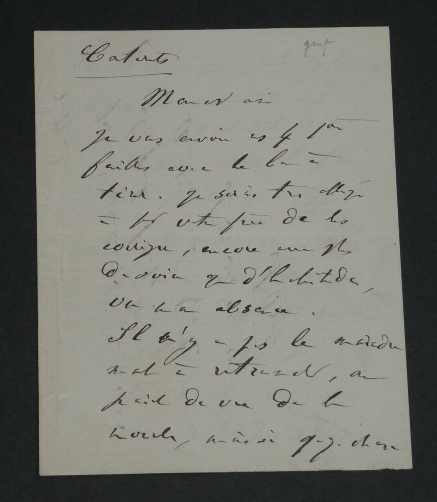 Adolphe Belot - SIGNED AUTOGRAPH LETTER - 3 pages