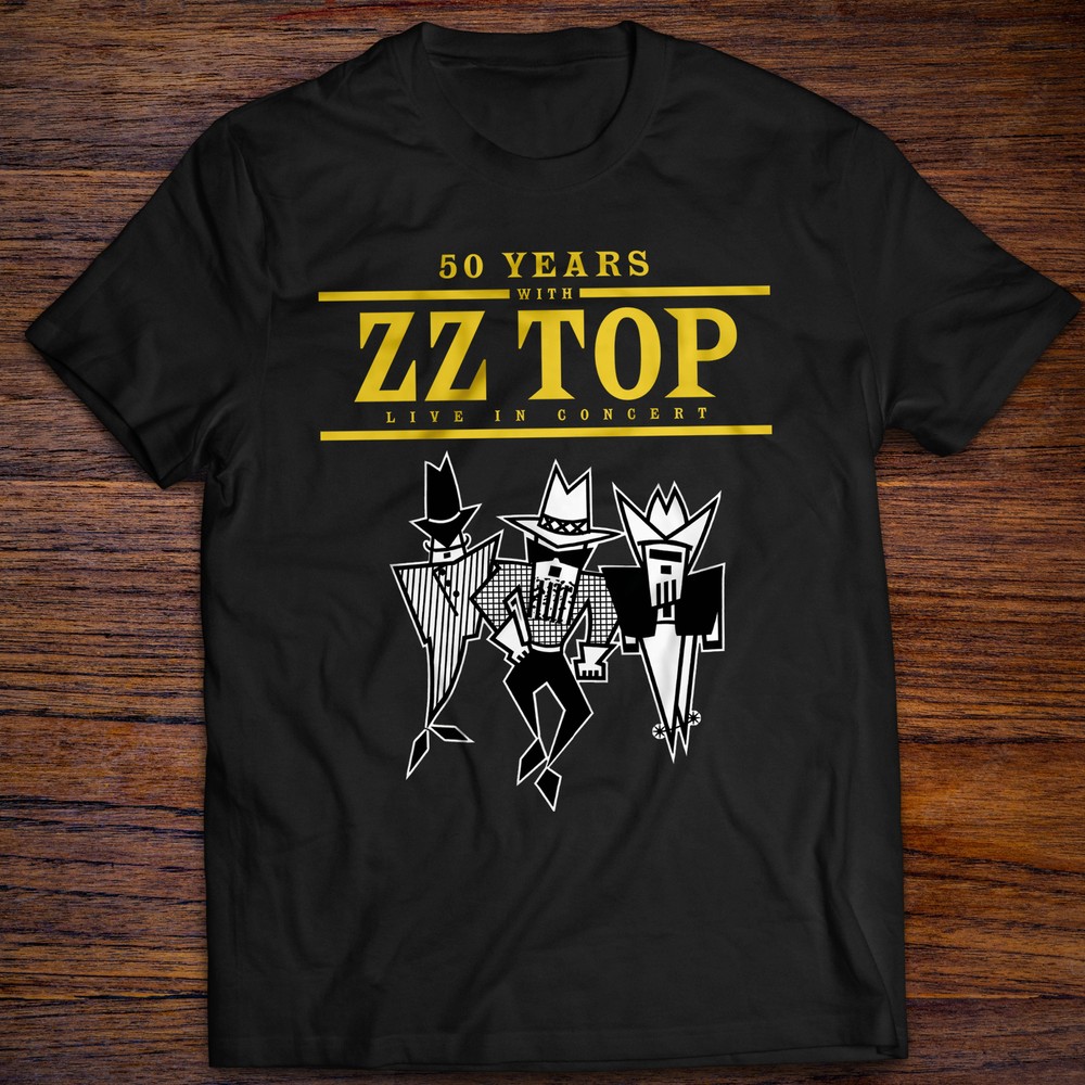 Vintage ZZ Top Rock Party Live Concert Music Cotton shirt Antenna Billy Gibbons