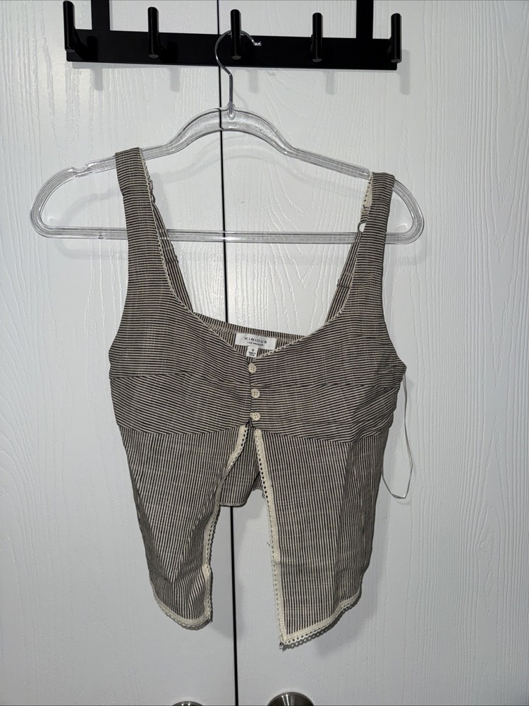 Kirious Women's Stripped Tank Top Strapped Size Small