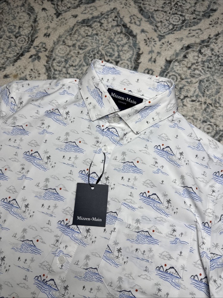 Mizzen + Main Leeward Short Sleeve Button Up Casual Shirt Men’s Size S