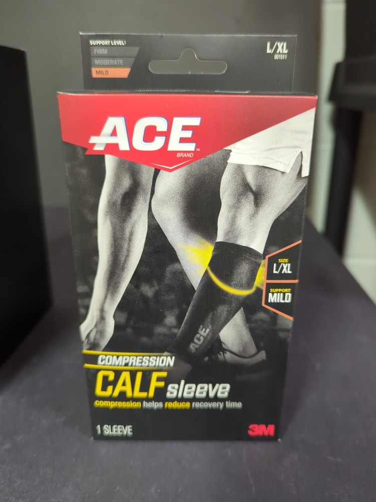 Ace Calf Compression Sleeve L/XL for Football Basketball Volleyball & Sports Recovery  -image