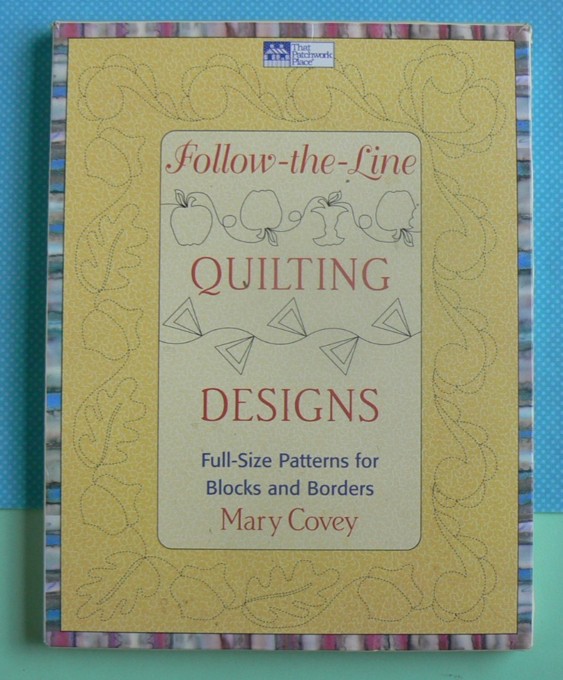 Follow-the-Line Quilting Designs,Full-Size Patterns-Blocks&Borders,Mary Covey LN