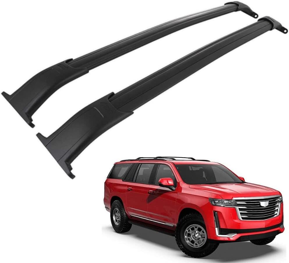Roof Rail Rack Cross Bar for Chevy Suburban Tahoe GMC Yukon XL 2015-2020 Black