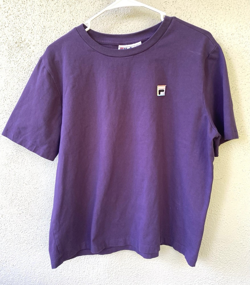 FILA Womens  XL Purple Cotton Jersey Short Sleeve Crew Neck T-Shirt