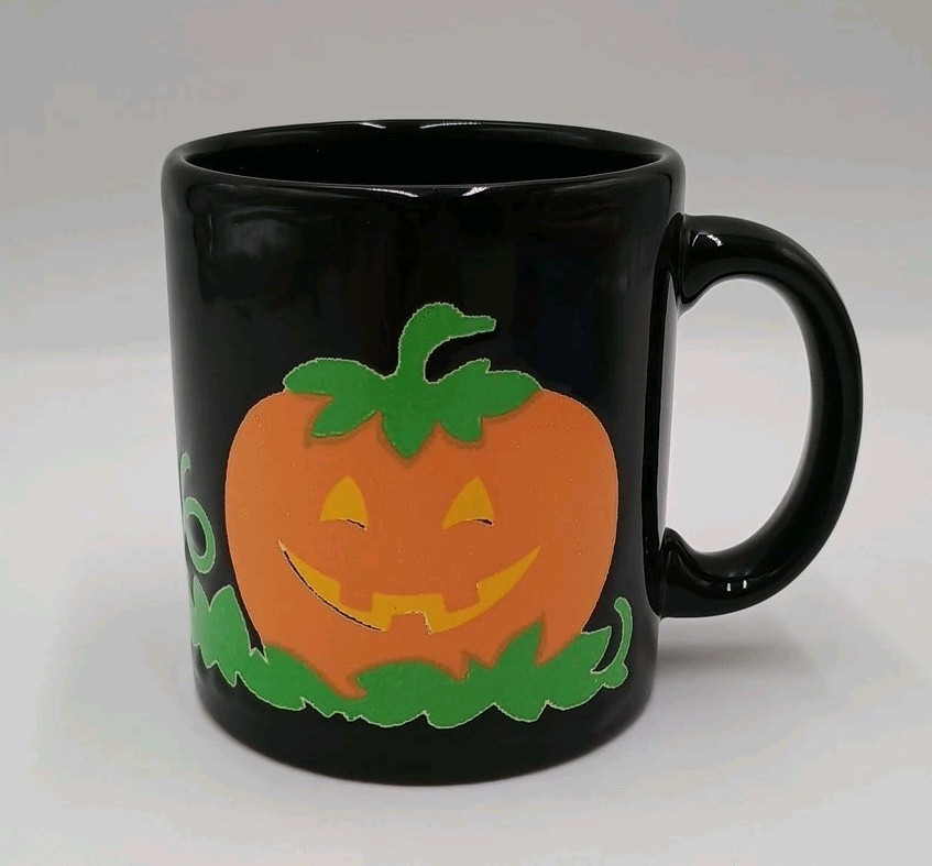 Waechtersbach West Germany Jack-O-Lantern Black Halloween Mug Pumpkin Mug