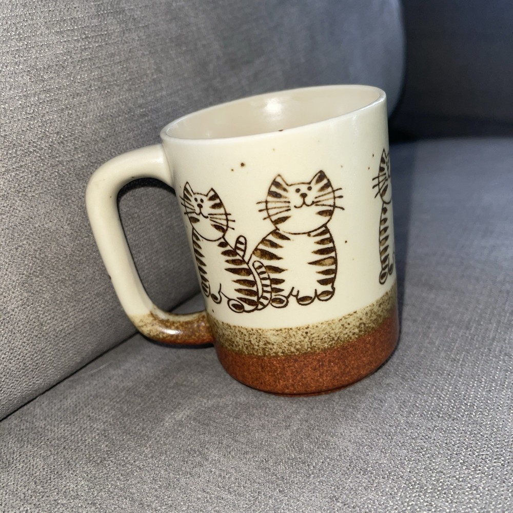 Vintage Otagiri  Japan speckled Cat Mug