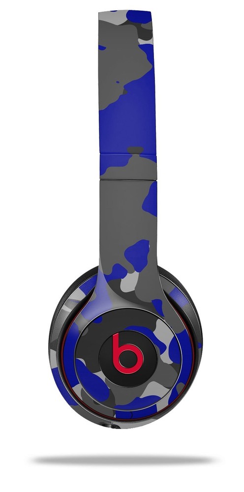 Skin Beats Solo 2 3 Old School Camouflage Blue Royal Headphones NOT INCLUDED