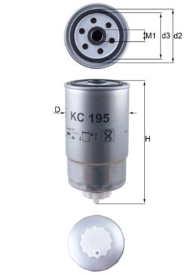 KC 195 KNECHT Kraftstofffilter für ALFA ROMEO,CITROËN,FERRARI AGRI,FIAT,LANCIA