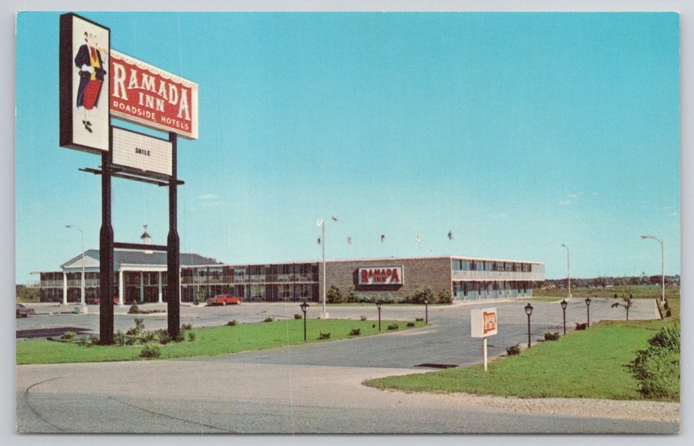 Ramada Inn Cave City KY Postcard 1960s Roadside Hotel Mammoth Cave