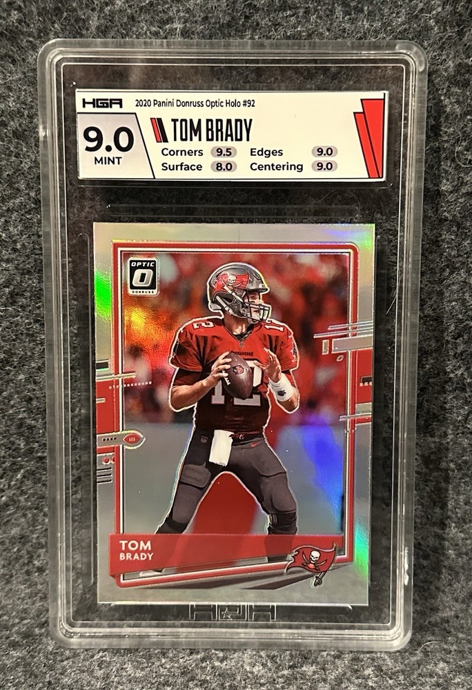 2020 Panini Donruss Optic Tom Brady #92 Holo Prizm Mint HOF GOAT HGA 9